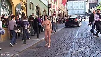 Exciting Exhibitionist Display Of Nude Women In Public Spaces