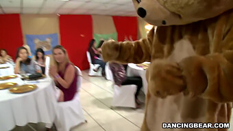 Join The Festivities With The Well-Known Dancing Bear In A Cfnm Party!