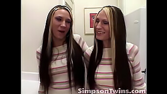 Simpson Twins Indulge In Some Homemade Kitchen Sex And Clit Fingering