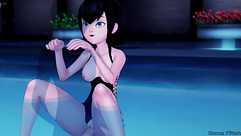 Mavis And Her Friend'S Poolside Encounter In Hotel Transylvania