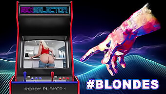 Amusement Interactif Avec Des Bombes Blondes Dans Un Cadre De Jeu De Style Show