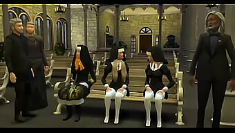 Innocent Nuns Are Seduced By Their Catholic Parents In A Twisted Religious Scenario, Teaching Them About The Consequences Of Sin In A 3d Hentai Game