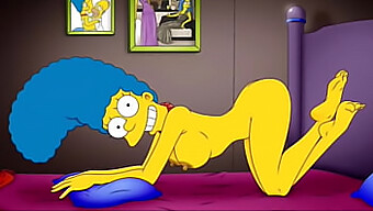 Marge, The Naughty Housewife, Screams With Ecstasy As She Gets Filled With Cum In Her Rear End And Emits It In All Directions