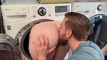 Amateur Stepmom Gets Fucked In A Washing Machine And Receives A Creampie - Steve Rickz